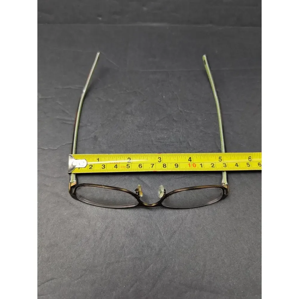 Liz Claiborne Copper Metal Oval Glasses W Tortoise Temples L425 0RH9 48 16‎ 130